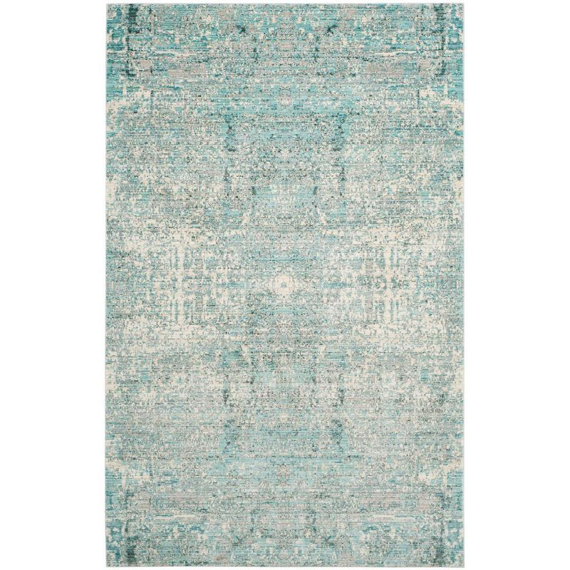Mystique MYS971 Power Loomed Area Rug Teal / Multi 4' X 6' - Safavieh.