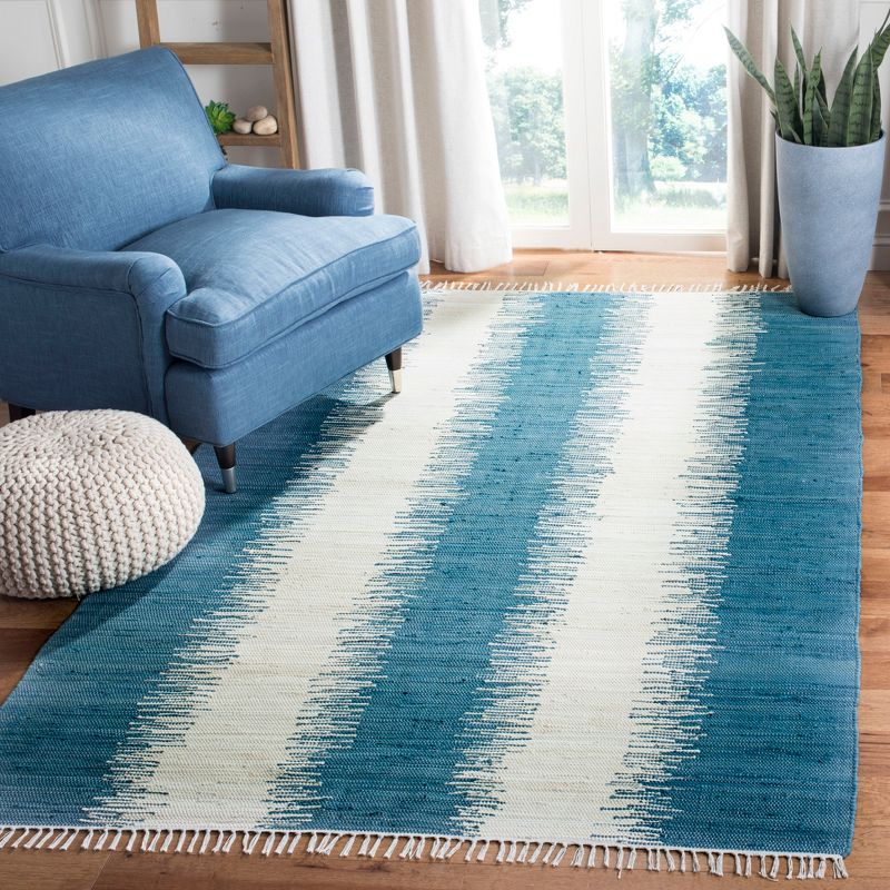 Montauk MTK751 Hand Woven Indoor Area Rug - Dark Blue - 5'x7' - Safavieh