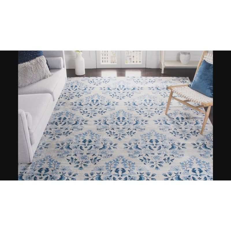 Brentwood BNT856 Power Loomed Area Rug - Cream/Blue - 4'x6' - Safavieh.