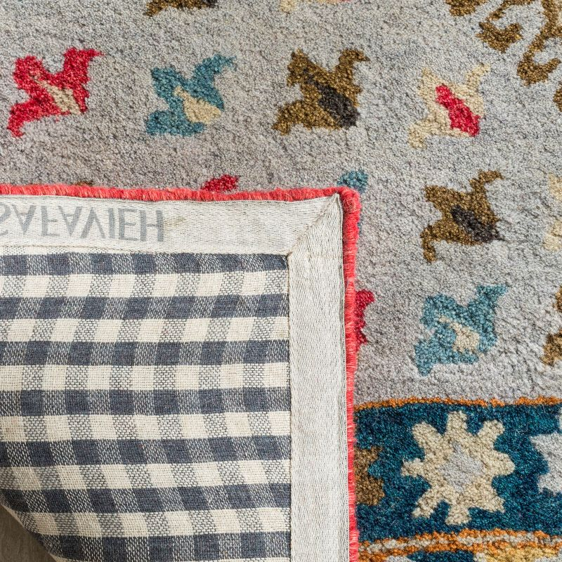 Heritage HG425 Hand Tufted Area Rug - Grey/Red - 3'x5' - Safavieh.