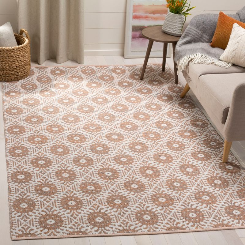 Montauk MTK612 Hand Woven Indoor Area Rug - Orange/Ivory - 5'x8' - Safavieh