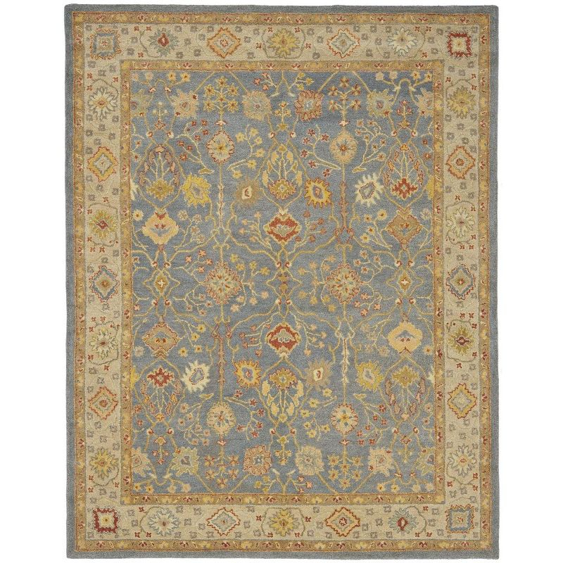 Antiquity AT314 Hand Tufted Area Rug - Blue/Ivory - 8'3"x11' - Safavieh.