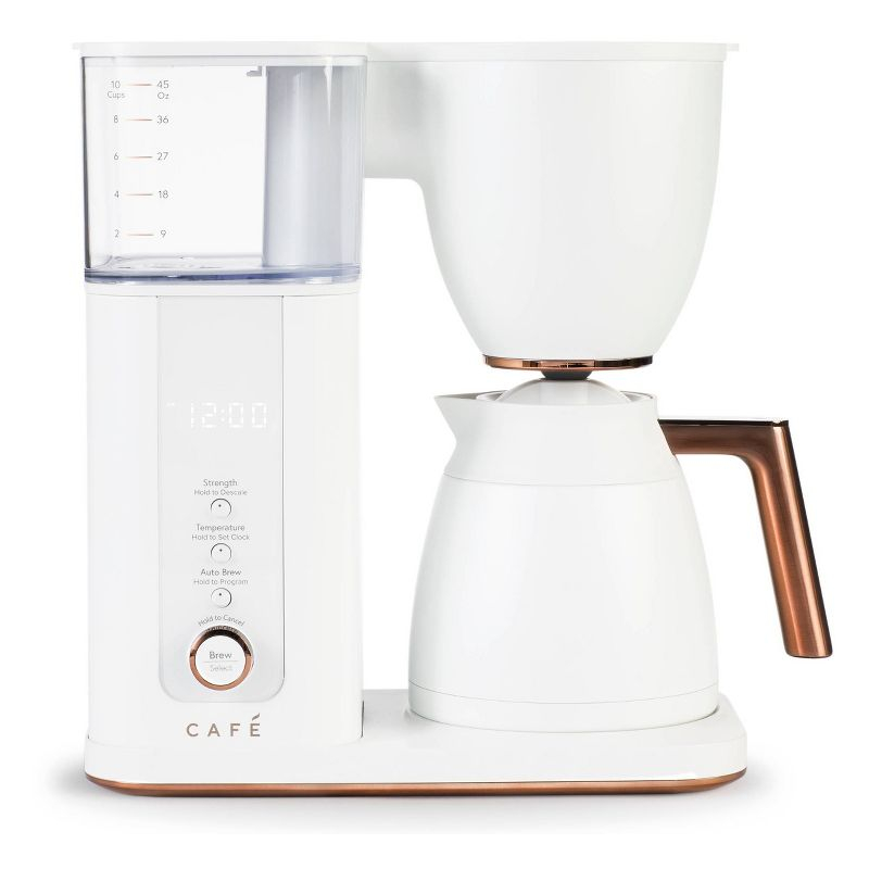 CAFE Specialty Drip Coffee Maker with Thermal Carafe Matte White: GE Appliances, 10 Cup Capacity, Automatic Standby Mode