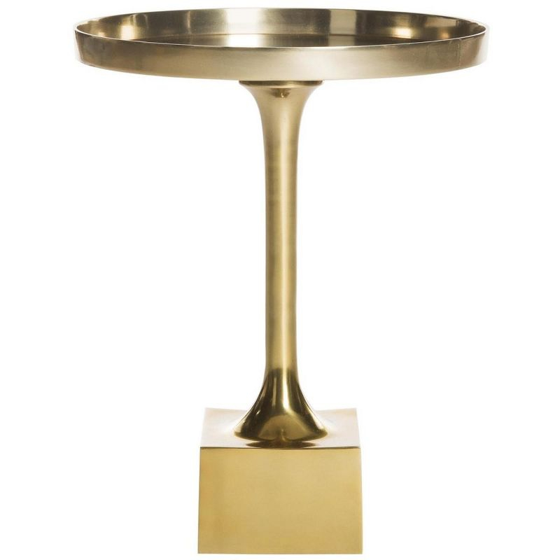 Corvus Round Side Table - FOX5519A - Antique Brass - Safavieh Couture