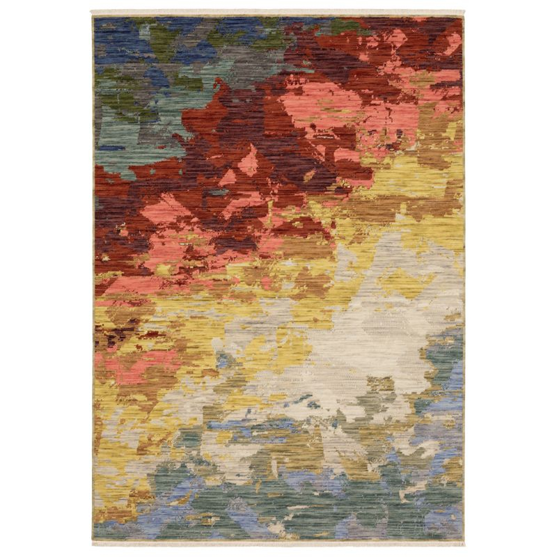 Oriental Weavers Soleri SOL04 Beige/ Multi Indoor Area Rug - 5'3" x 7'6"