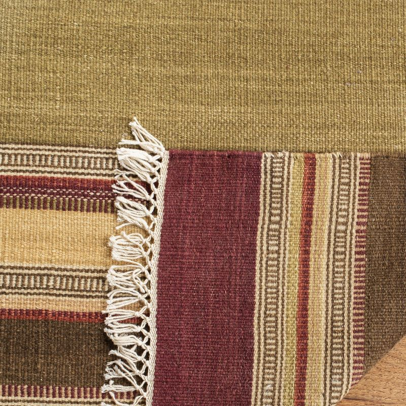 Striped Kilim STK313 Hand Woven Indoor Area Rug - Red - 4'x6' - Safavieh.