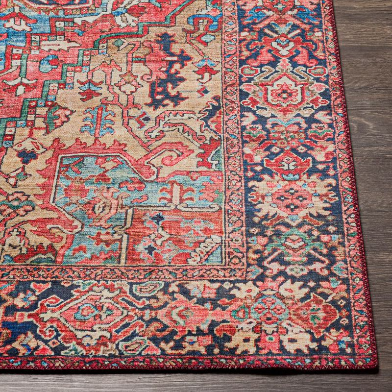 Mark & Day Manche 8'x8' Square Woven Indoor Area Rugs Bright Red/Navy/Wheat/Ice Blue/Grass Green/Ivory