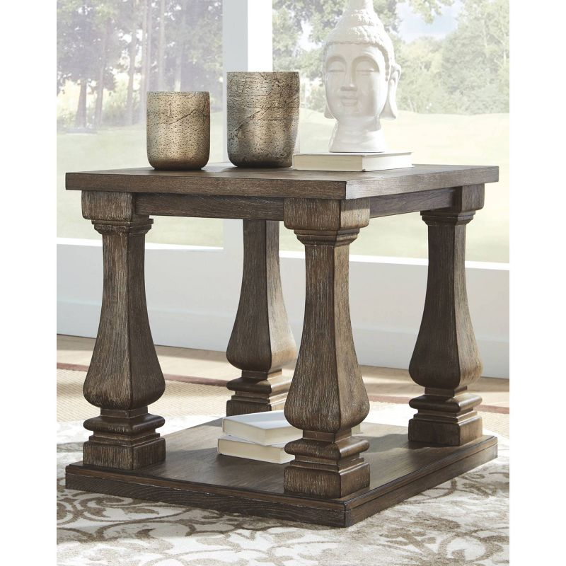 Johnelle Rectangular End Table Gray - Signature Design by Ashley