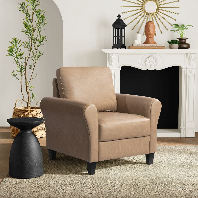 Lifestyle Solutions Willow Chair Light Brown Vegan Leather