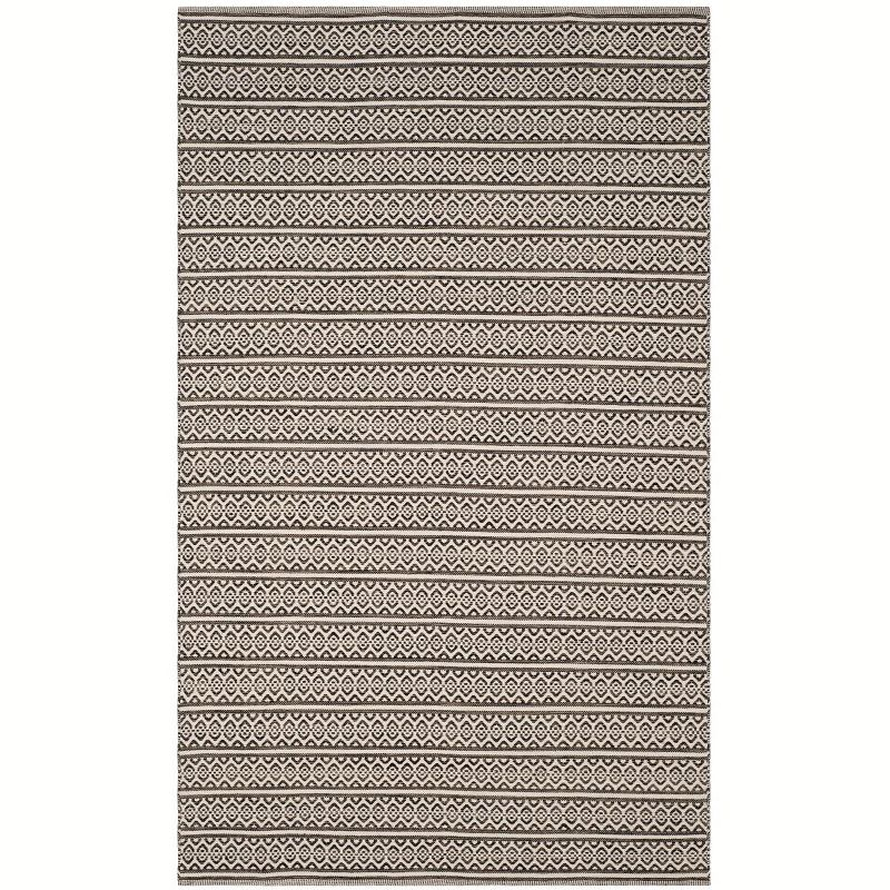 Montauk MTK341 Hand Woven Indoor Area Rug - Ivory/Black - 6'x9' - Safavieh.