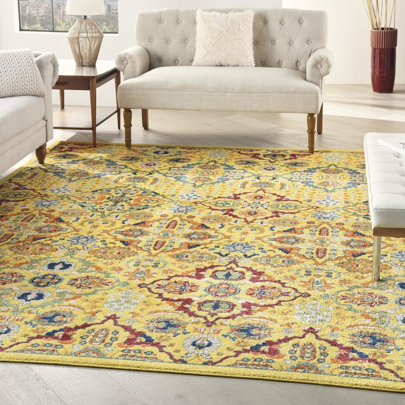 Nourison Allur Boho Indoor Area Rug Yellow Multicolor 7' x 10'