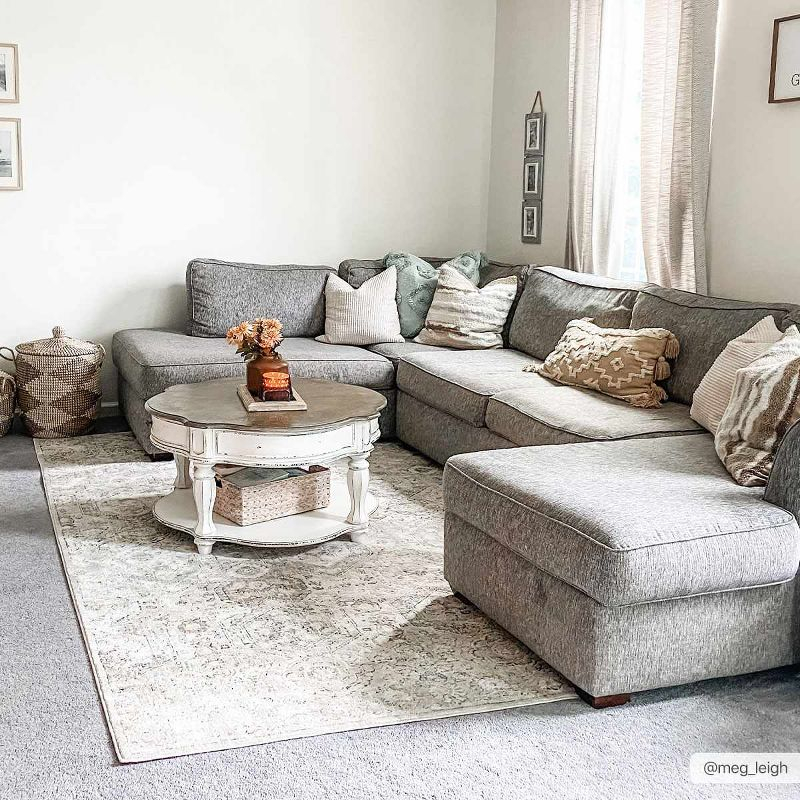 Hauteloom Rectangle Area Rug   Charcoal