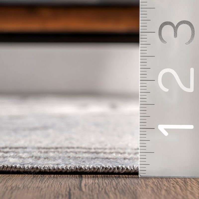 Nuloom Kyleigh Pet Friendly Machine Washable Southwestern Area Rug, 4' x 6', Light Grey