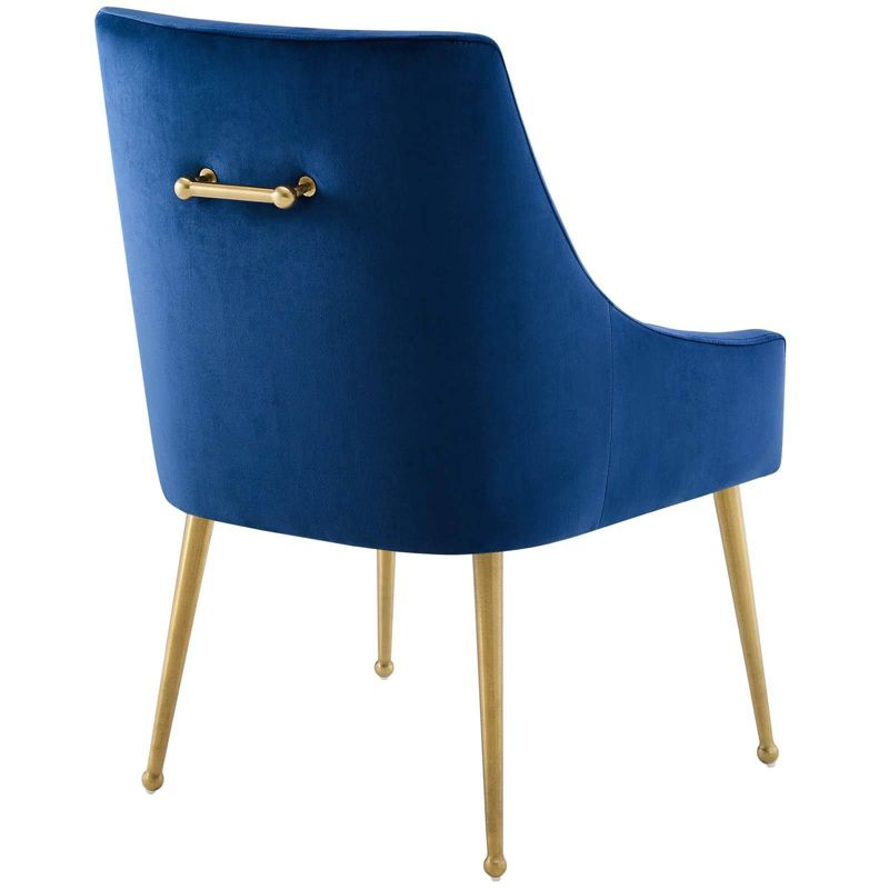 Discern Performance Velvet Dining Chair with Brushed Gold Legs - Modway