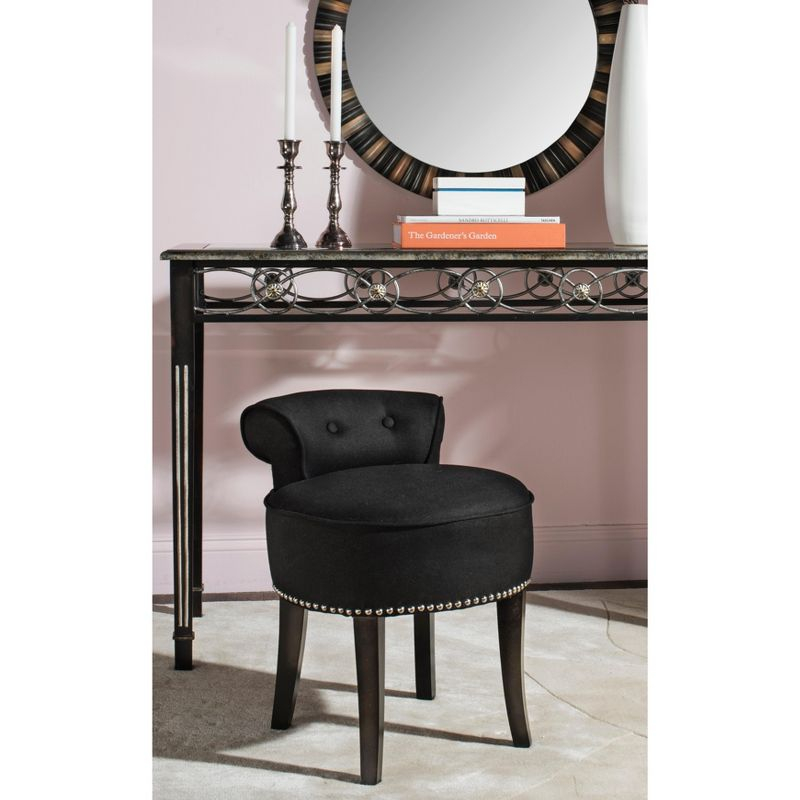Georgia Vanity Stool - Black - Safavieh