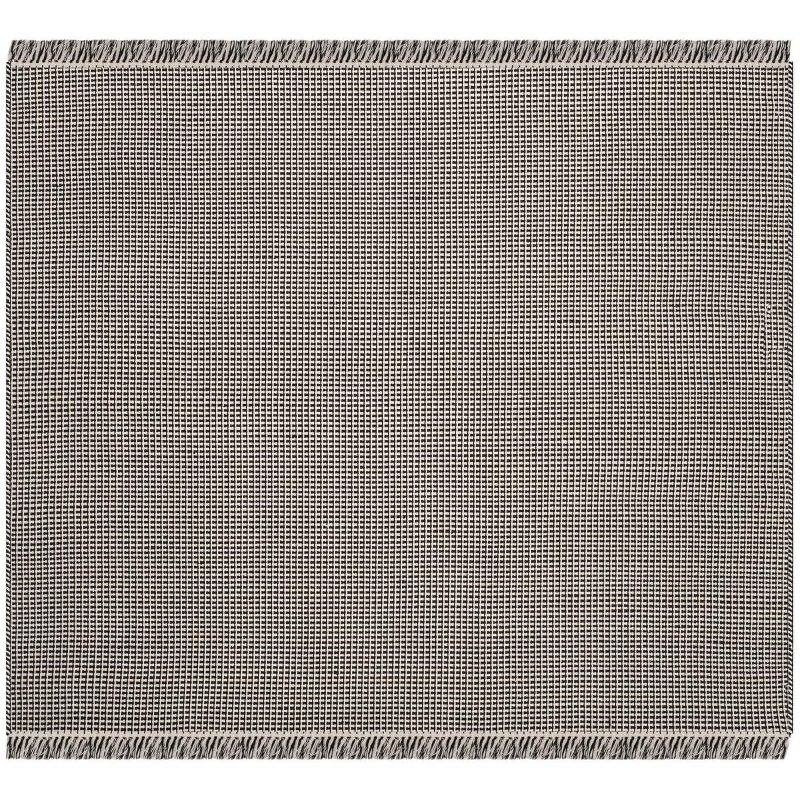 Montauk MTK340 Hand Woven Indoor Area Rug - Ivory/Black - 6'x6' - Safavieh