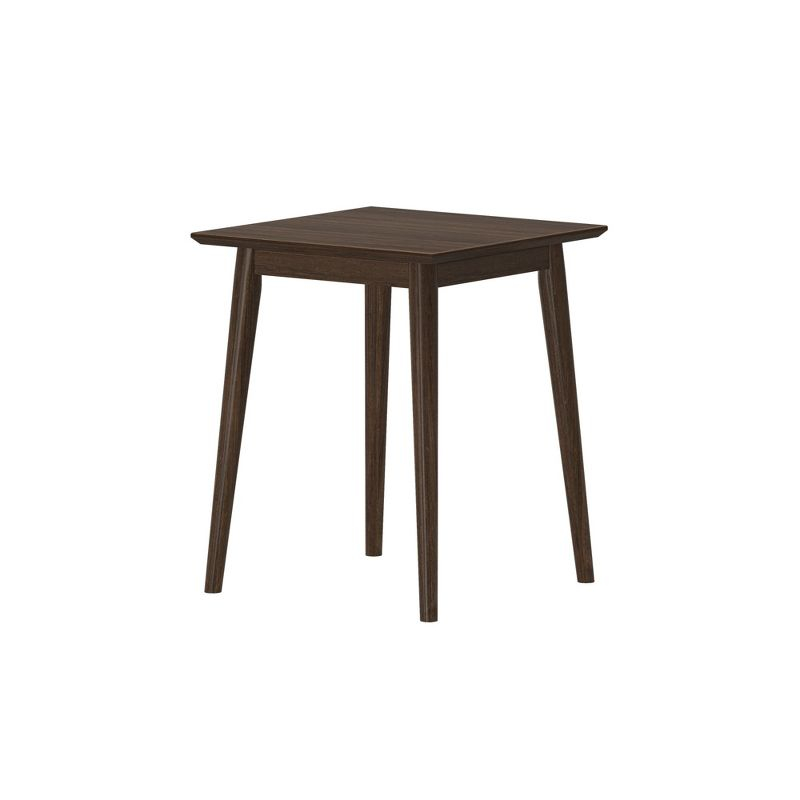 Plank+Beam Mid Century Modern Square Side Table, Couch Side Table, Small End Table For Office Space, Wooden Accent Table, Walnut