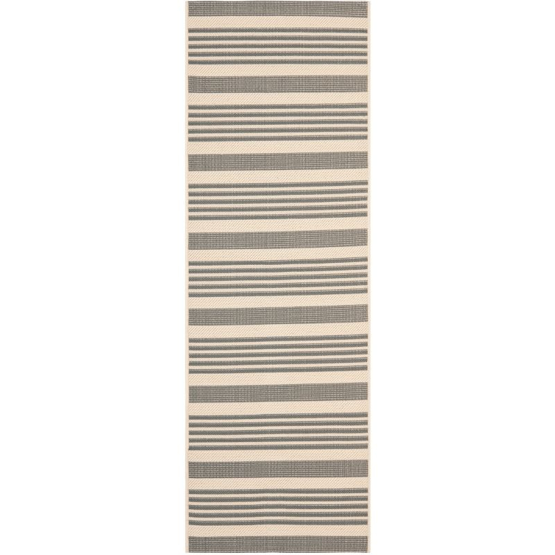 Courtyard CY6062 Power Loomed Indoor/Outdoor Accent Rug - Grey/Bone - 2'x3'7" - Safavieh.