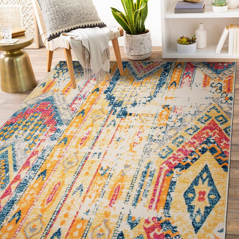 World Rug Gallery Bohemian Geometric Modern Area Rug