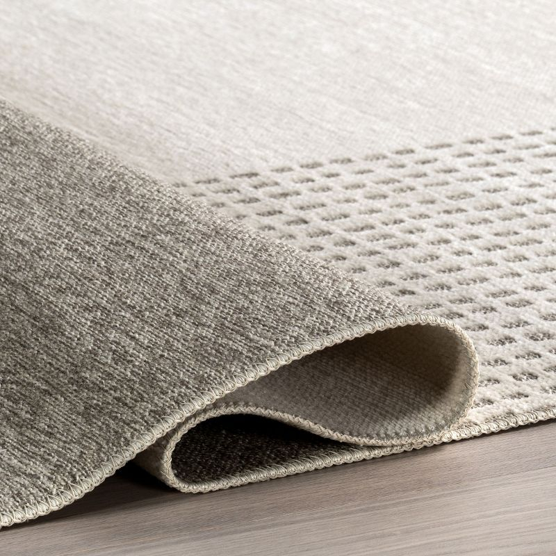Nuloom Kirby Plaid Pet Friendly Premium Reversible Machine Washable Area Rug, 3' 3" x 5', Cream