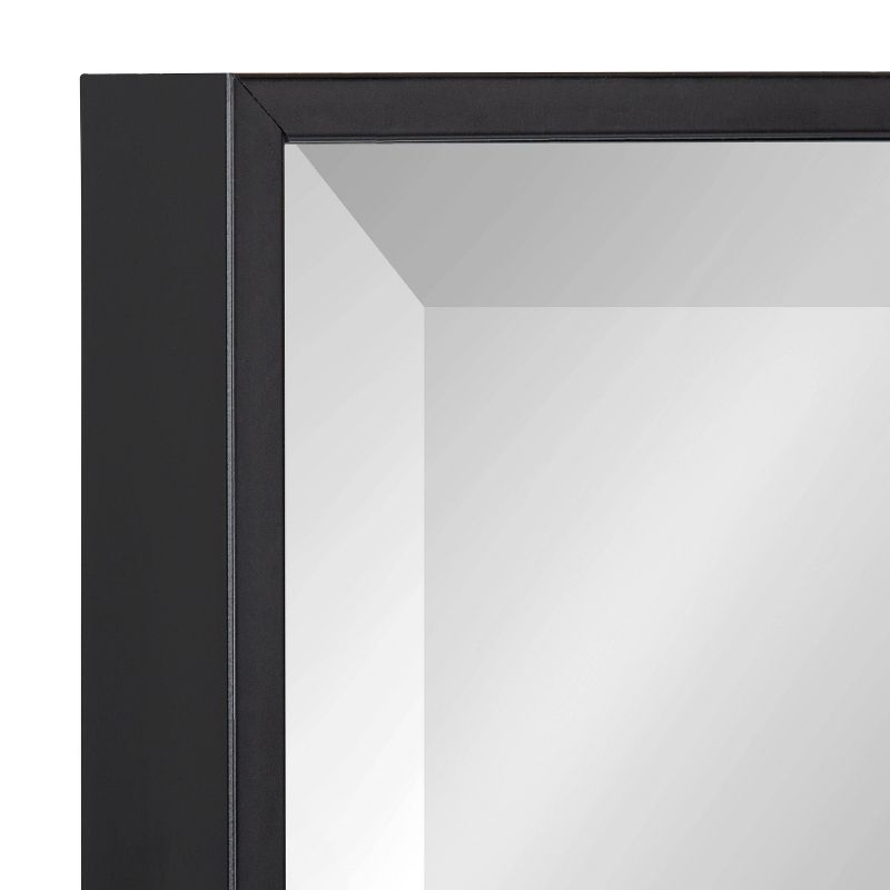 24.7" x 36.7" Rhodes Rectangle Wall Mirror Black - Kate & Laurel All Things Decor