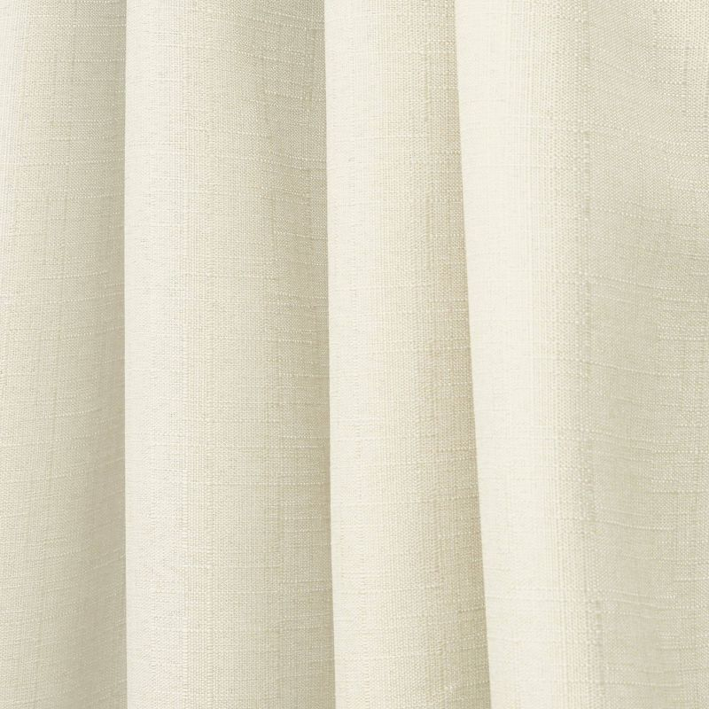 Set of 2 (96"x54") Loha Linen Grommet Top Light Filtering Curtain Panel Ivory - Exclusive Home: Modern Polyester Drapes