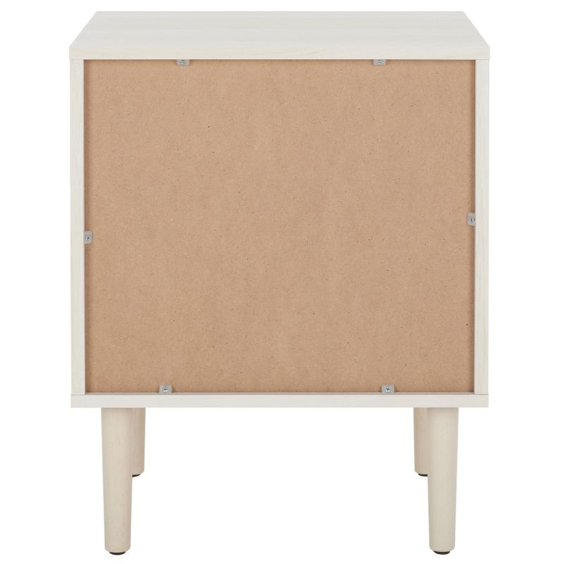 Irelia 2 Drawer Nightstand - Bleached White/Natural - Safavieh