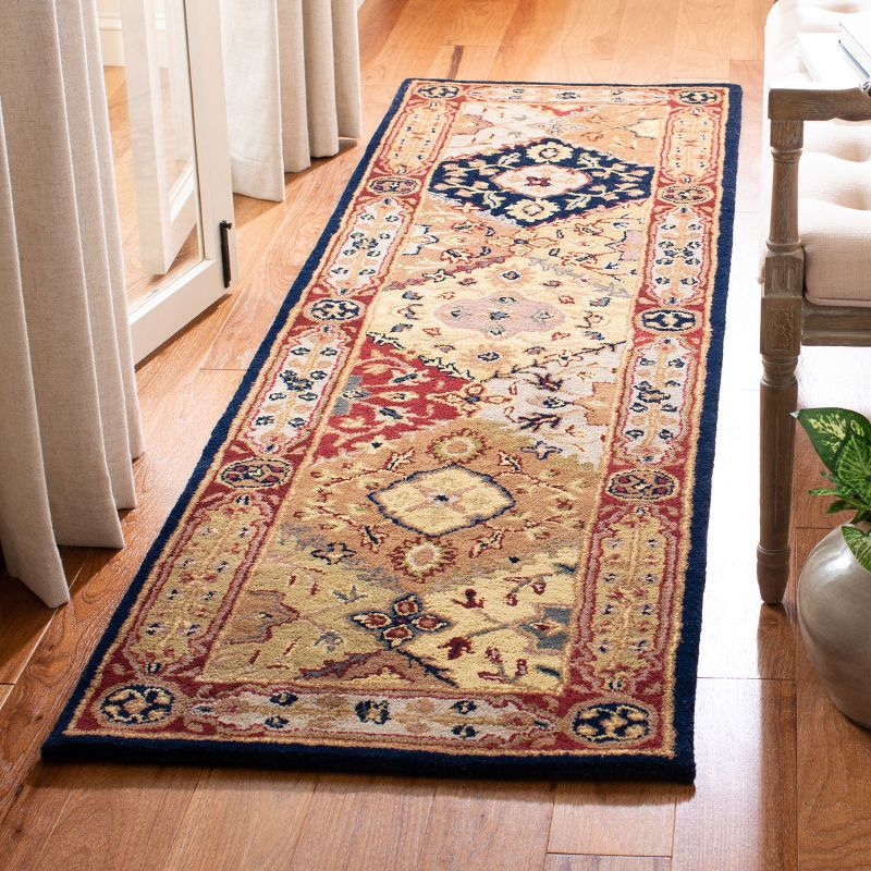 Heritage HG512 Handmade Accent Rug - 2'x3' - Multi/Red - Safavieh