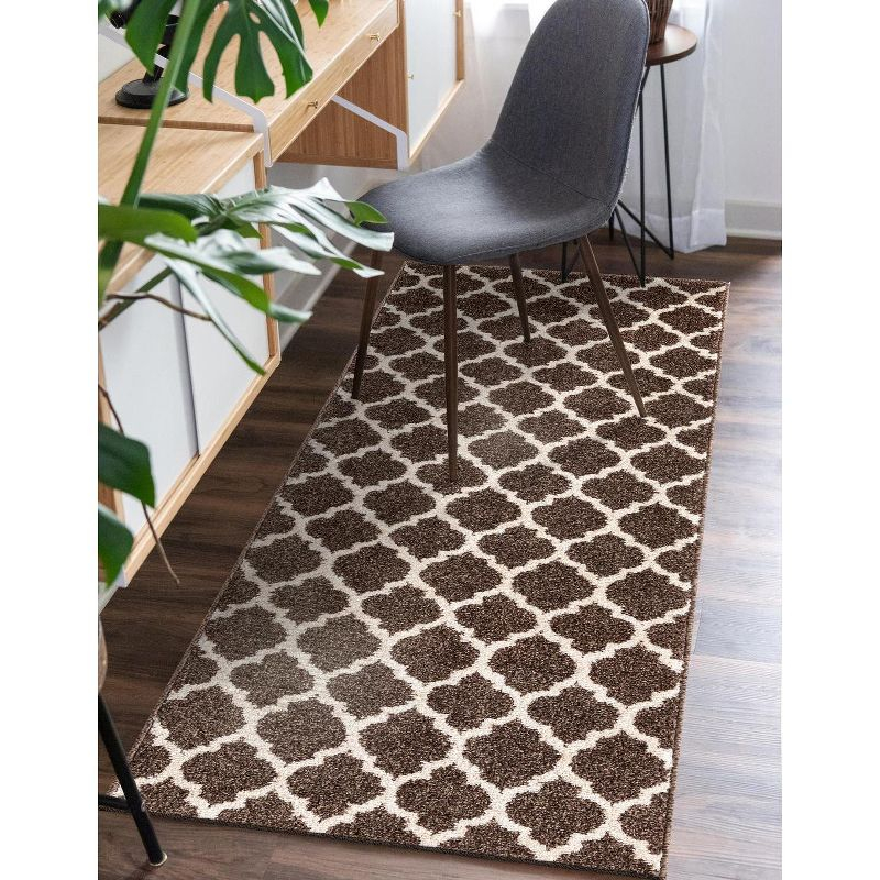 Unique Loom 2' 0 x 6' 1 Trellis Philadelphia Brown Area Rug