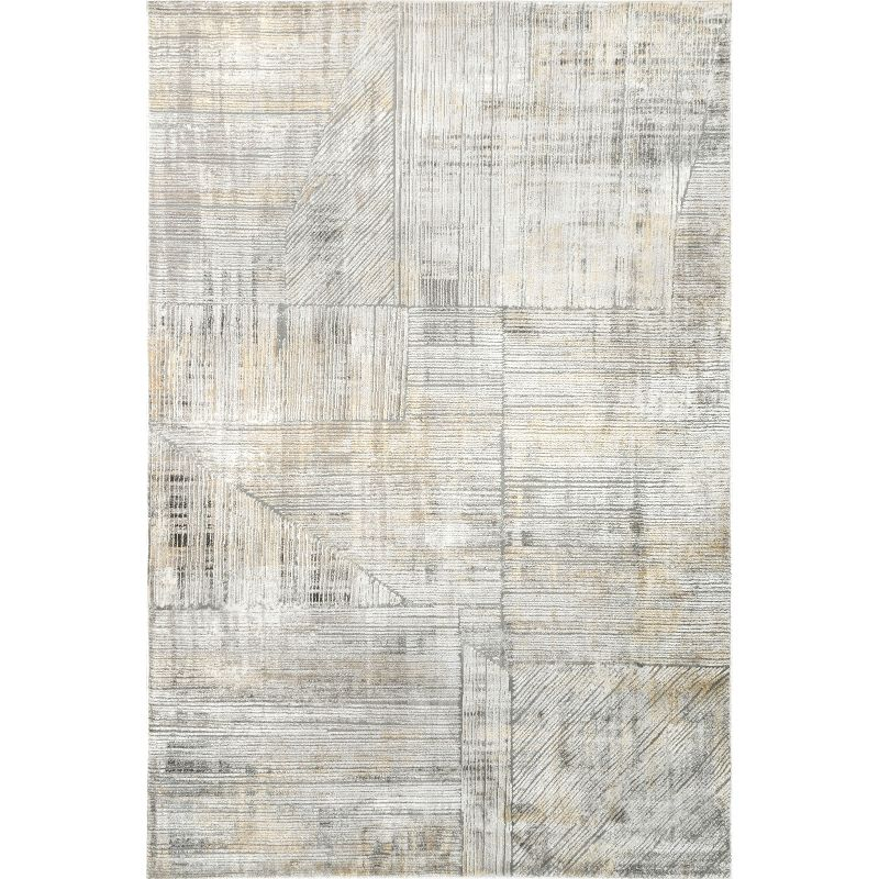 Nuloom Helene Abstract 5x8 Indoor Area Rug for Living Room Bedroom Dining Room Kitchen, Beige/Ivory