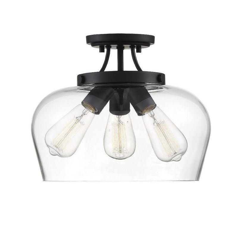 Savoy House Octave 3 - Light Semi-Flush Mount in  Black