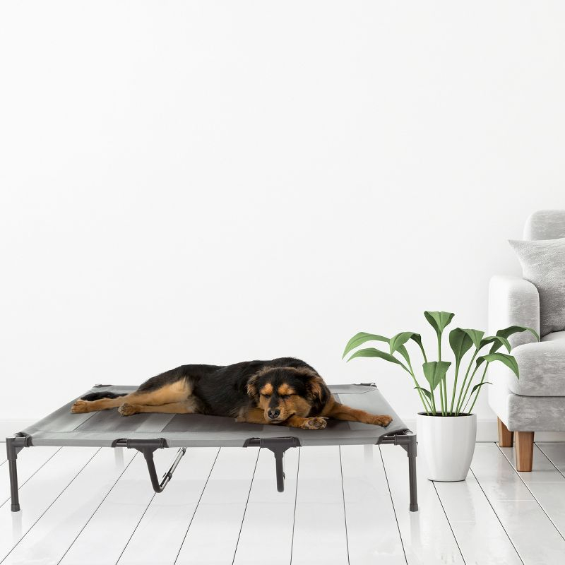 Pet Adobe Portable Raised Pet Bed with Nonslip Feet - Gray
