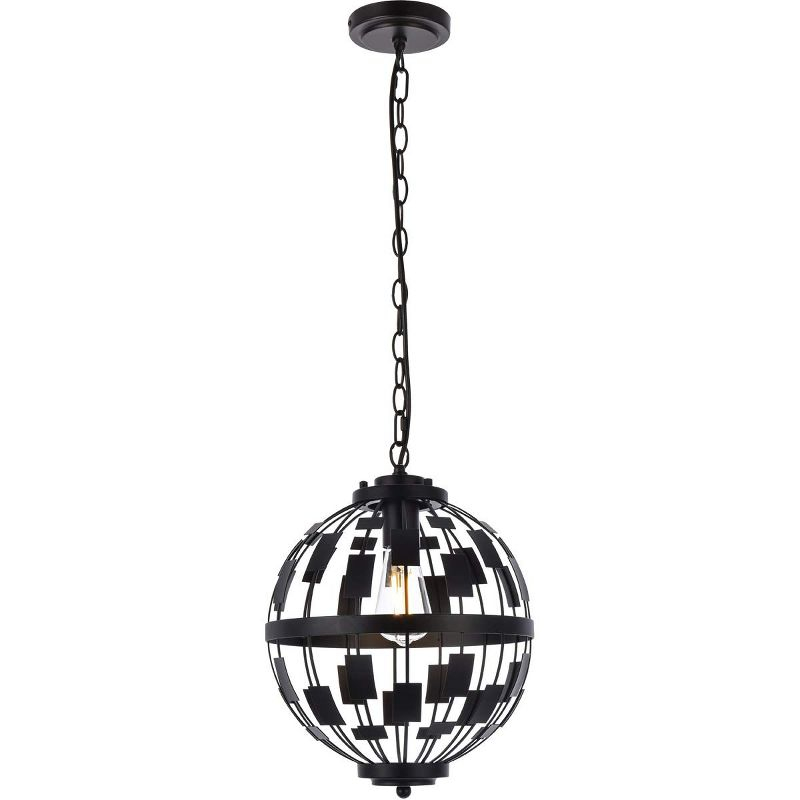 Elegant Lighting Levante 1 light pendant in black
