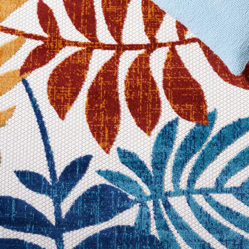 Cabana CBN814 Power Loomed Indoor and Outdoor Accent Rug - Creme/Red - 2'x4' - Safavieh.