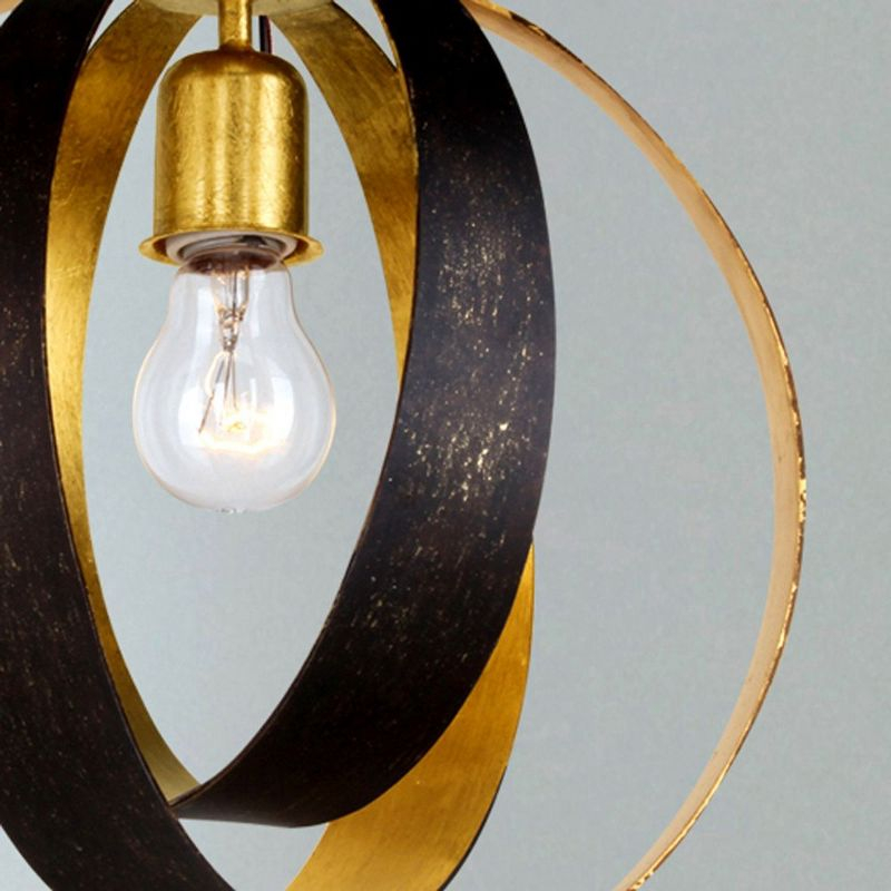 Crystorama Lighting Luna 1 - Light Chandelier in  English Bronze/Antique Gold