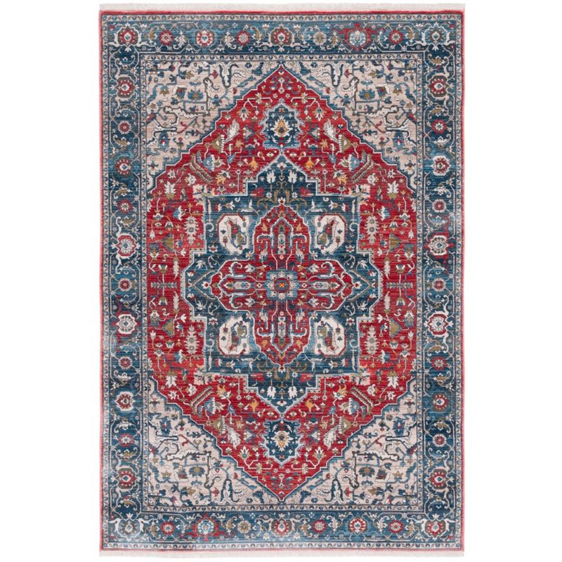 Vintage Persian VTP479 Power Loomed Indoor Area Rug - Red/Blue - 5'x7'6" - Safavieh