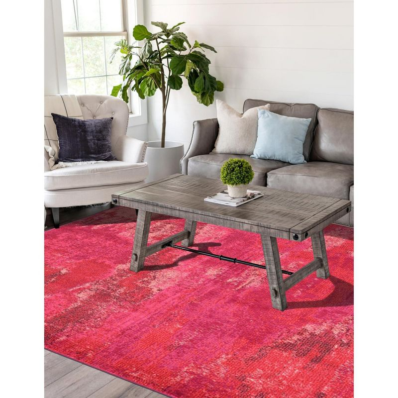 Unique Loom 5' 1 x 8' 0 Jardin Lilly Pink Area Rug