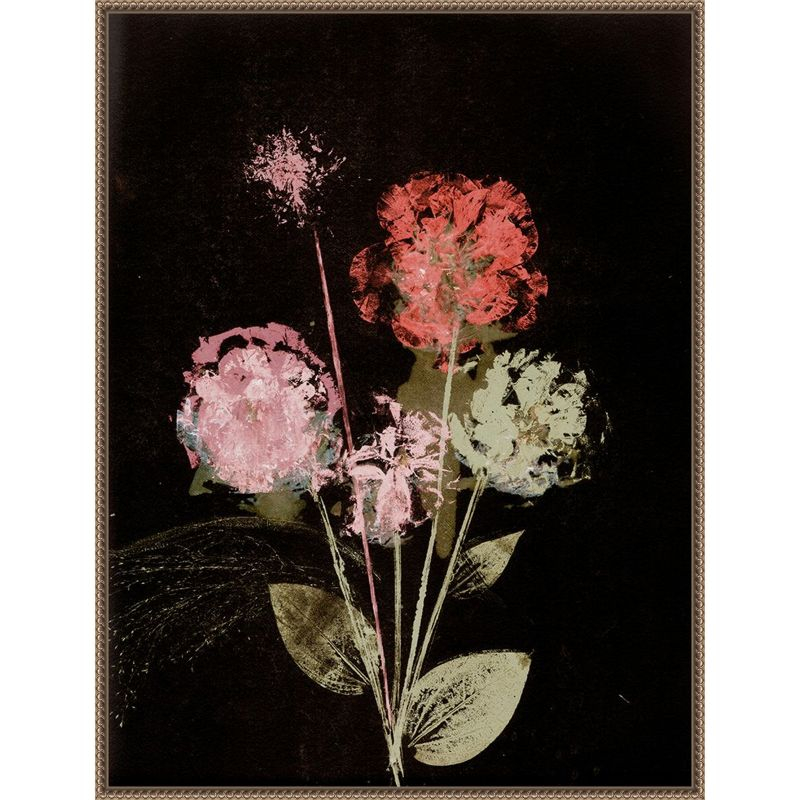 Amanti Art Bouquet 1 Dark by Pernille Folcarelli Canvas Wall Art Print Framed 23 x 30-in.
