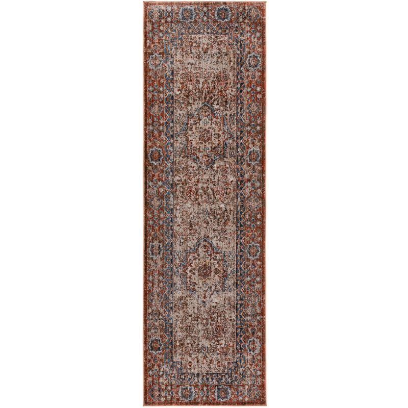 Bijar BIJ652 Power Loomed Indoor Runner Rug - Brown/Rust - 2'6"x6' - Safavieh