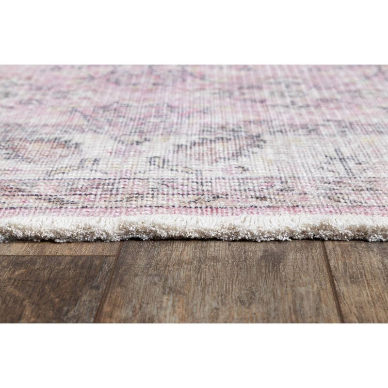 2'x3' Helena Accent Rug Light Pink - Momeni: Bohemian Ikat Design, Low Pile, Indoor Rectangle Rug, Polyester & Cotton