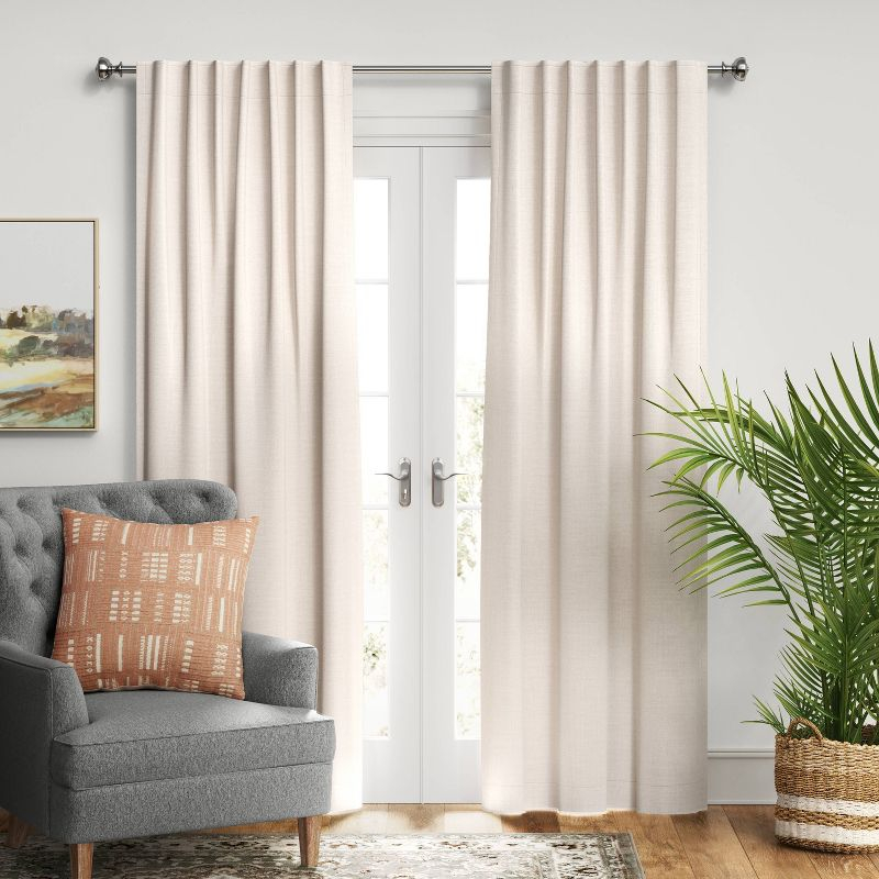 50"x84" Blackout Velvet Window Curtain Panel Cream - Threshold™