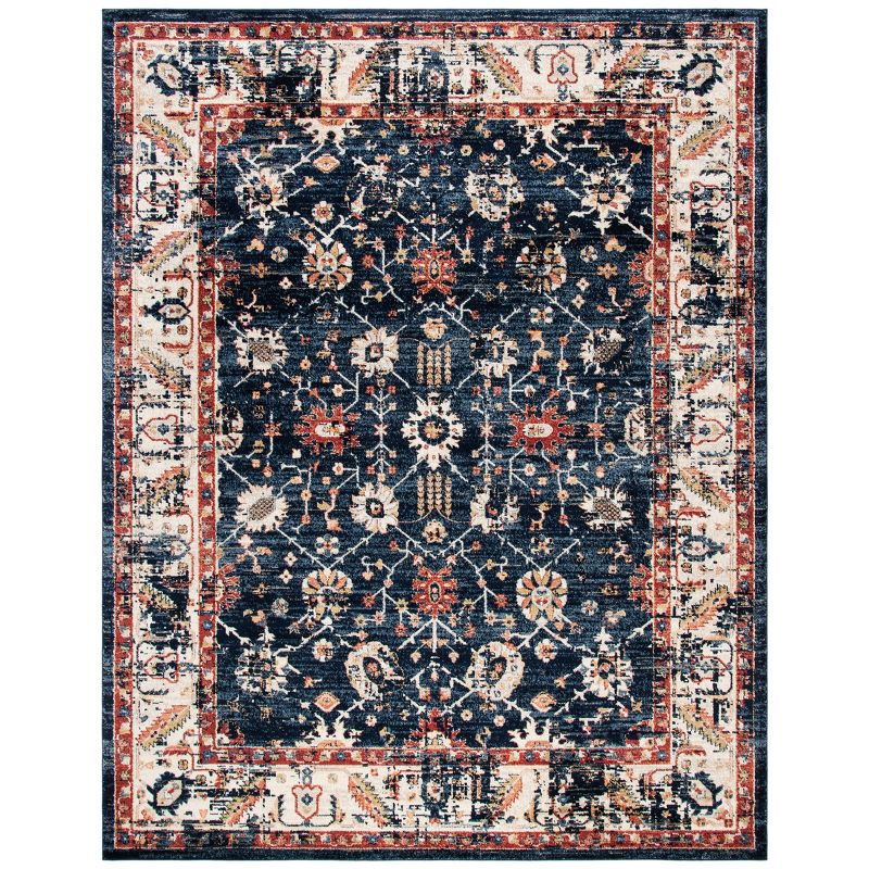Charleston CHL413 Loomed Indoor Area Rug - Navy/Ivory - 8'x10' - Safavieh