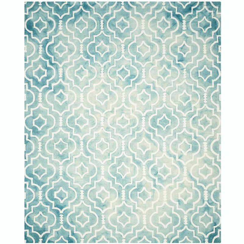 Dip Dye DDY538 Hand Tufted Indoor Area Rug - Turquoise/Ivory - 8'x10' - Safavieh