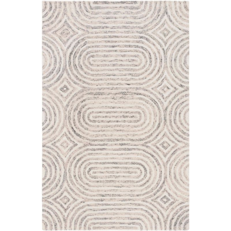 Trace TRC310 Hand Tufted Area Rug - Grey/Ivory - 5'x8' - Safavieh.
