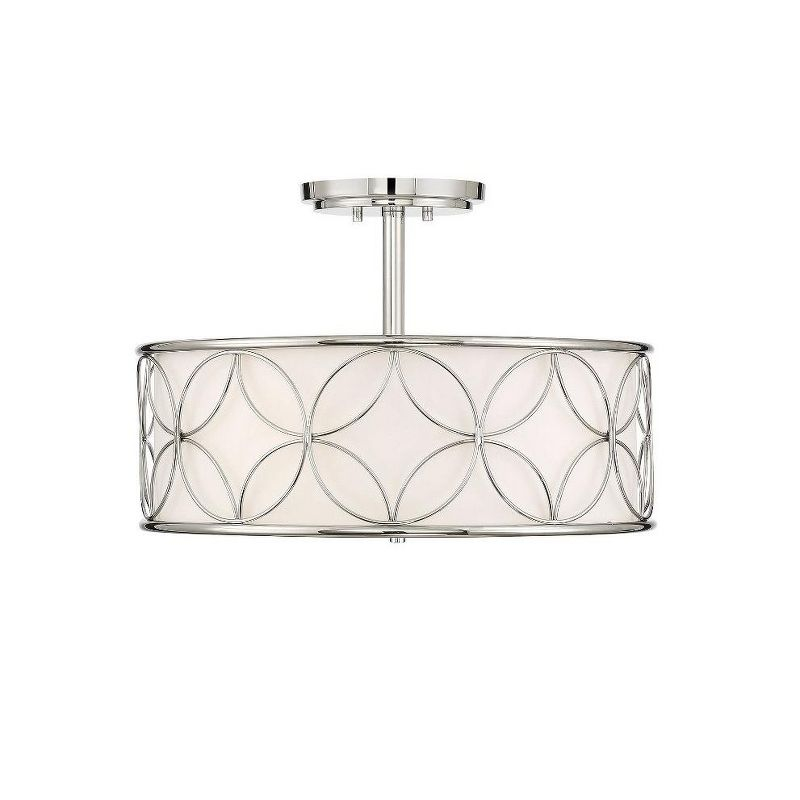 Savoy House Reid 4 - Light Semi-Flush Mount in  Polished Nickel