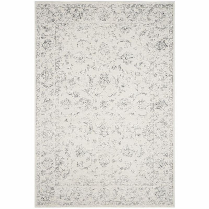 Carnegie CNG621 Power Loomed Area Rug - Cream/Grey - 6'7"x9'2" - Safavieh.