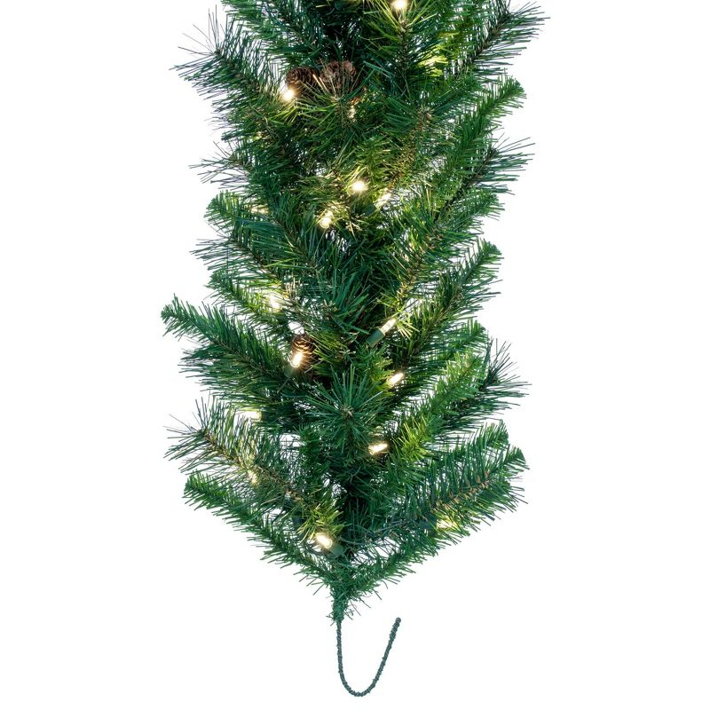 Vickerman 9' Cheyenne Artificial Christmas Garland, Warm White LED Lights