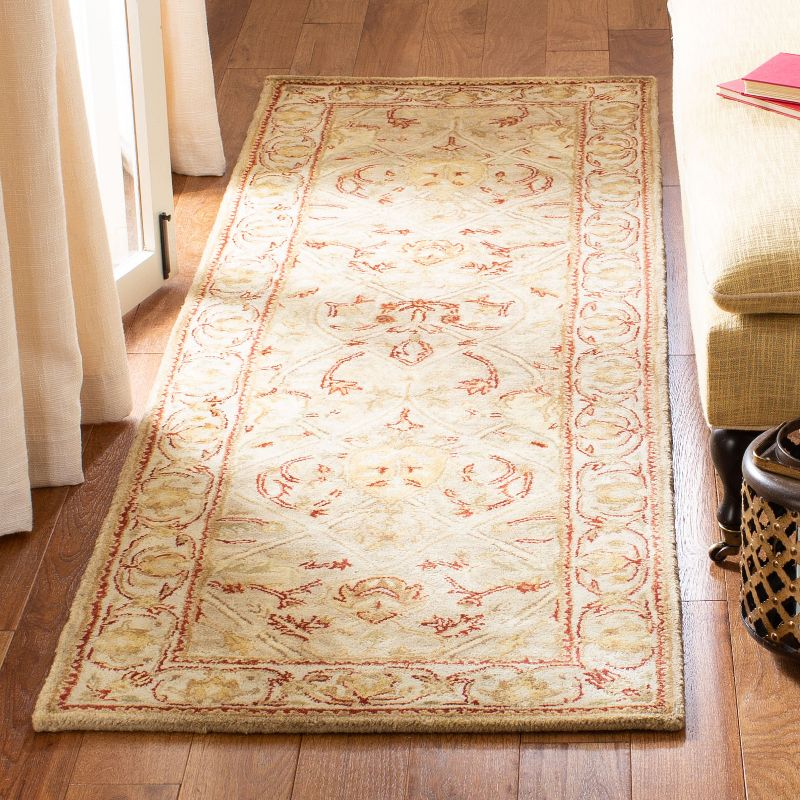 Persian Legend PL819 Hand Tufted Indoor Runner Rug - 2'6"x12' - Moss/Beige - Safavieh