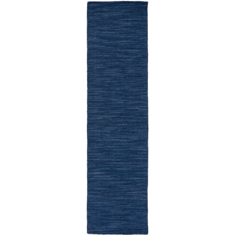 Kilim KLM125 Hand Woven Runner Rug - Navy/Blue - 2'3"x9' - Safavieh