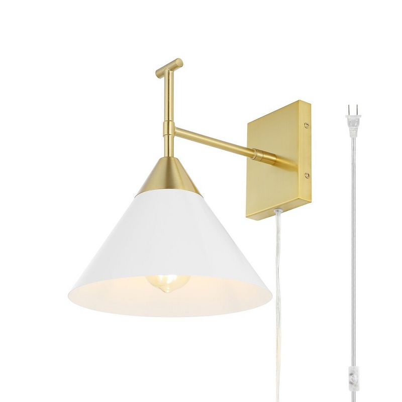 Velezia 12.5" Wall Sconce - SCN4146 - Gold/White - Safavieh
